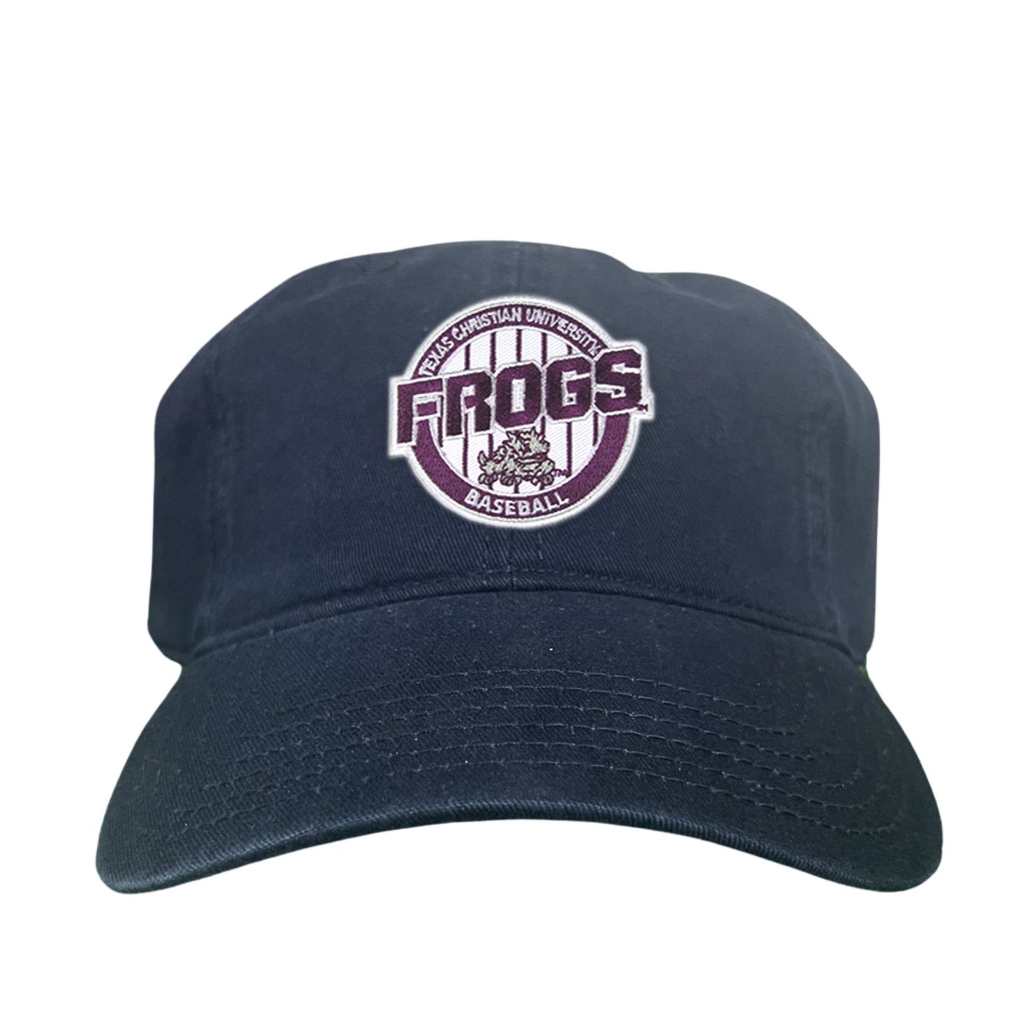TCU / Frogs Pinstripe Circle / Hats / 216 / TCU017 / MG - Dad Hat Navy - Club Rehab