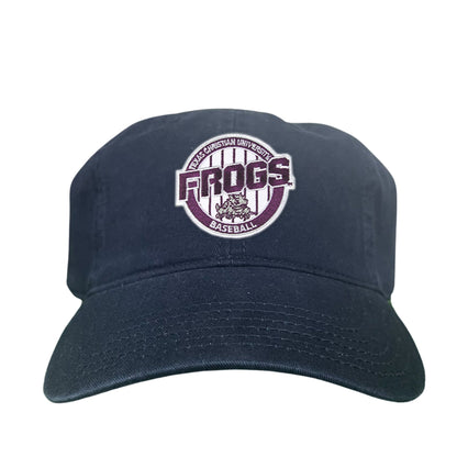 TCU / Frogs Pinstripe Circle / Hats / 216 / TCU017 / MG - Dad Hat Navy - Club Rehab