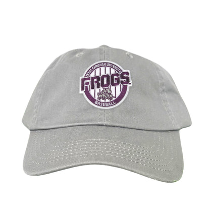 TCU / Frogs Pinstripe Circle / Hats / 216 / TCU017 / MG - Dad Hat Grey - Club Rehab
