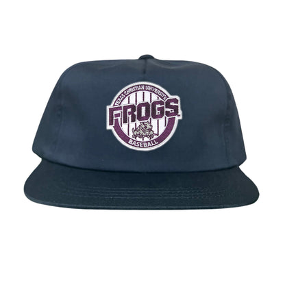 TCU / Frogs Pinstripe Circle / Hats / 216 / TCU017 / MG - Flatbill Navy Mesh Snapback - Club Rehab