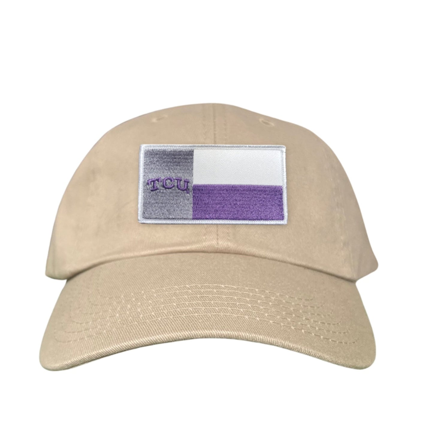 TCU Rectangle State Flag / Hats / 263 - Dad Hat Khaki - Club Rehab