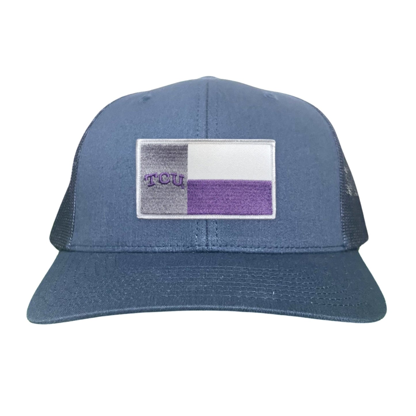TCU Rectangle State Flag / Hats / 263 - Navy Curved Bill Mesh Snapback - Club Rehab
