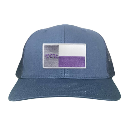 TCU Rectangle State Flag / Hats / 263 - Navy Curved Bill Mesh Snapback - Club Rehab
