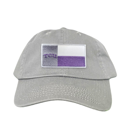 TCU Rectangle State Flag / Hats / 263 - Dad Hat Grey - Club Rehab