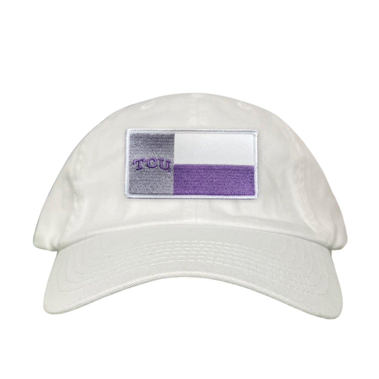 TCU Rectangle State Flag / Hats / 263 - Dad Hat White - Club Rehab