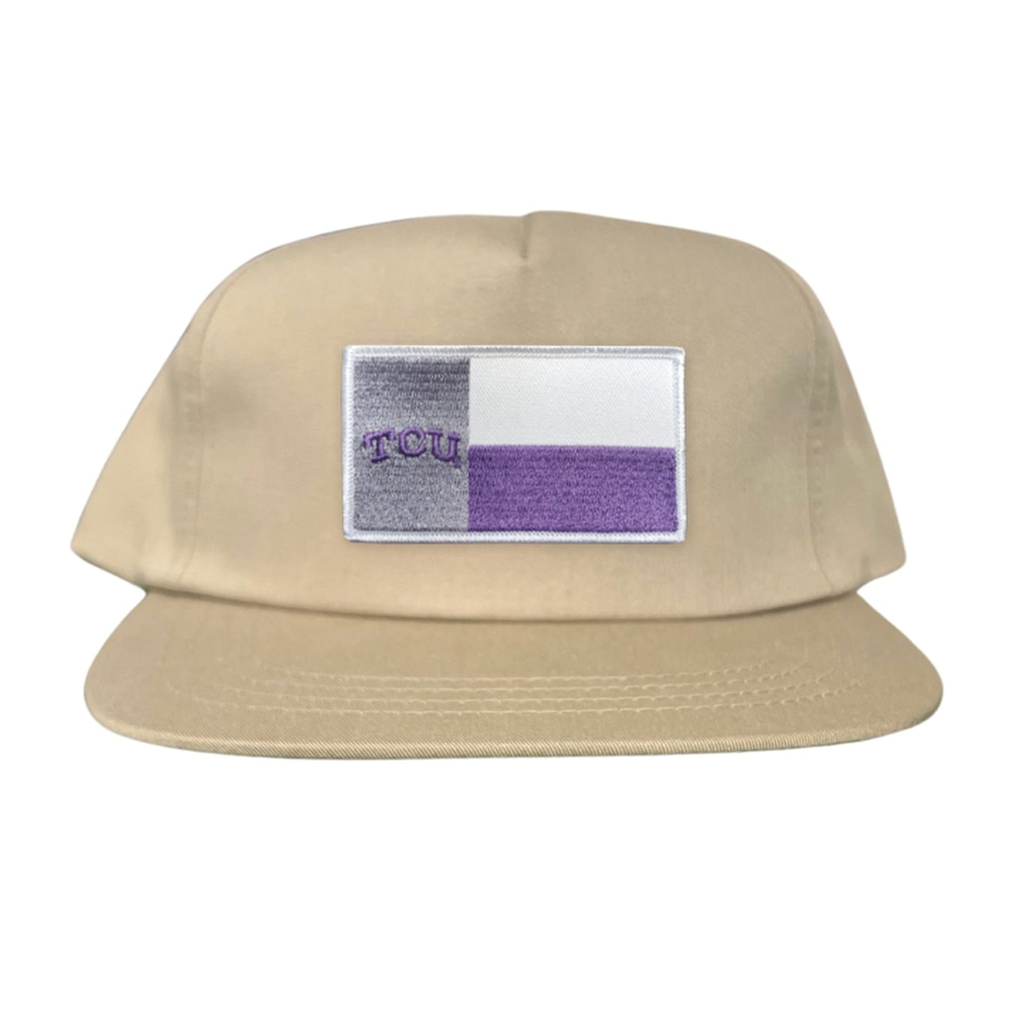 TCU Rectangle State Flag / Hats / 263 - Khaki Flatbill Canvas Snapback - Club Rehab