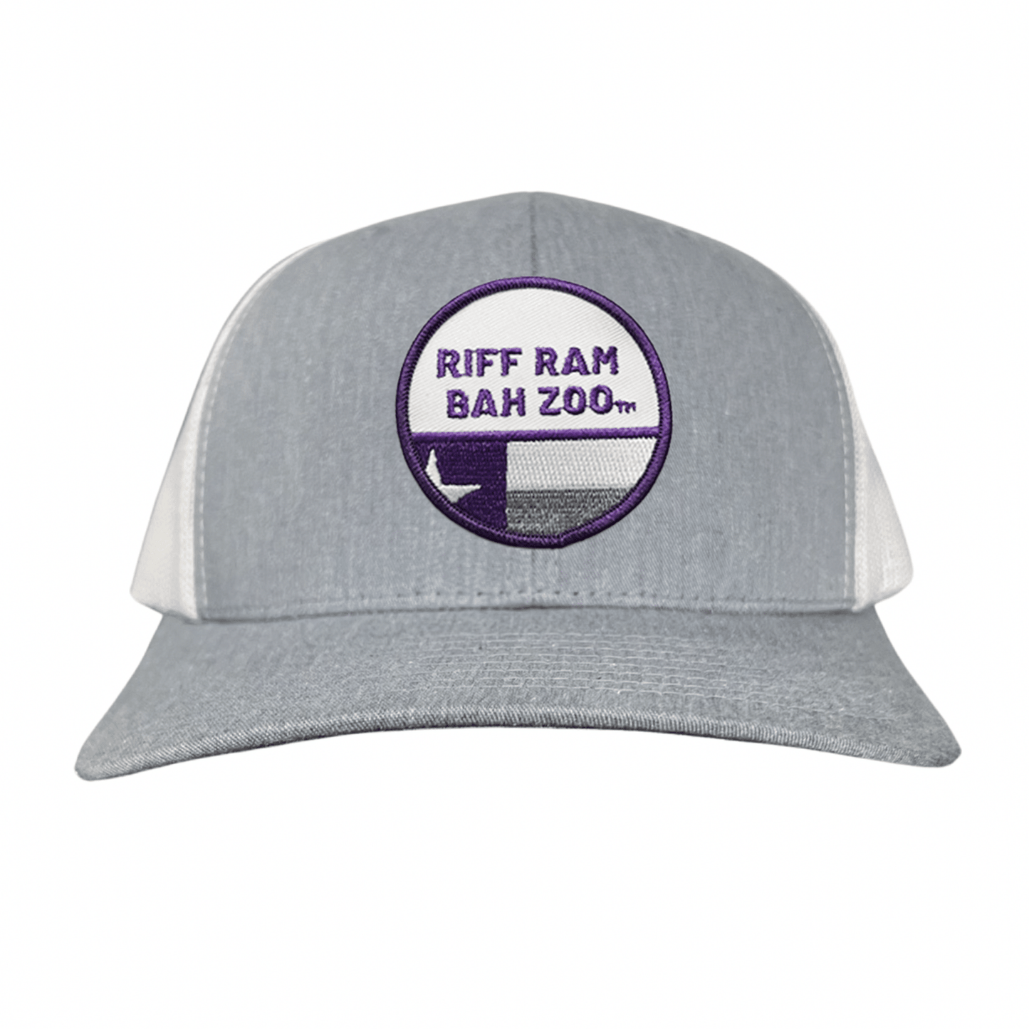 TCU Riff Ram Bah Zoo w/h State Flag / Hats / TCU099 / 249 / MM - Heather Grey / White Curved Bill Mesh Snapback - Club Rehab