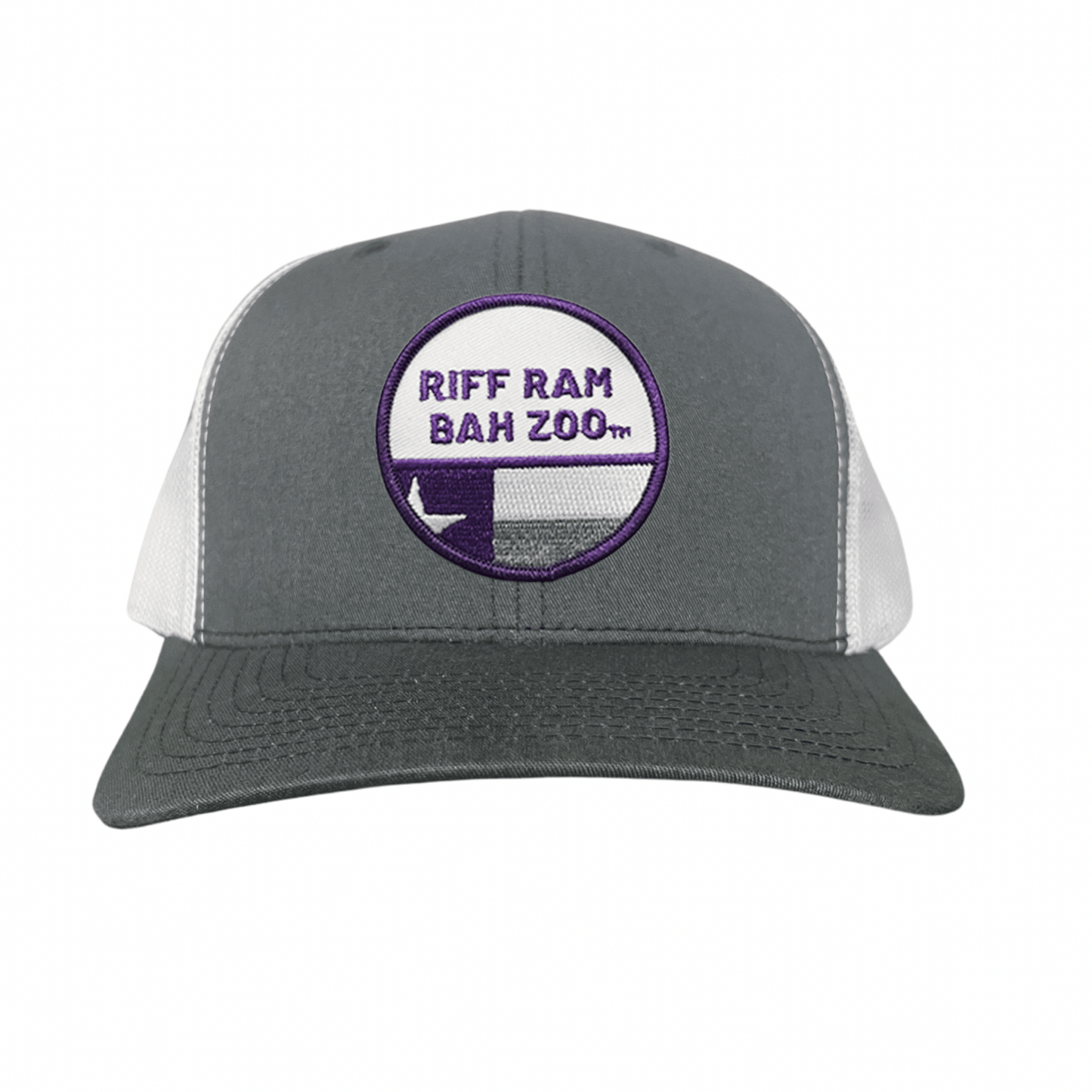 TCU Riff Ram Bah Zoo w/h State Flag / Hats / TCU099 / 249 / MM - Charcoal / White Curved Bill Mesh Snapback - Club Rehab