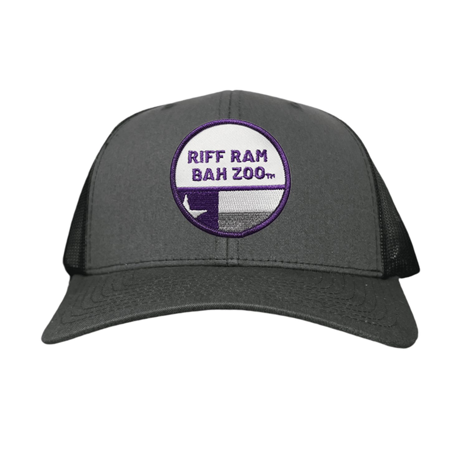 TCU Riff Ram Bah Zoo w/h State Flag / Hats / TCU099 / 249 / MM - Charcoal Curved Bill Mesh Snapback - Club Rehab
