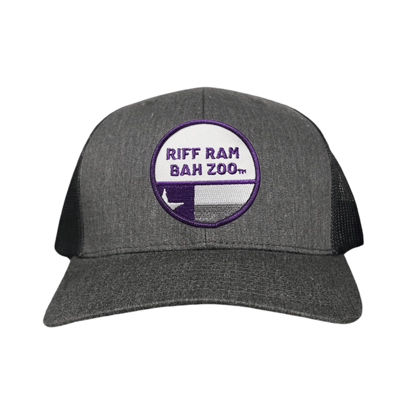 TCU Riff Ram Bah Zoo w/h State Flag / Hats / TCU099 / 249 / MM - Dark Heather / Black Curved Bill Mesh Snapback - Club Rehab