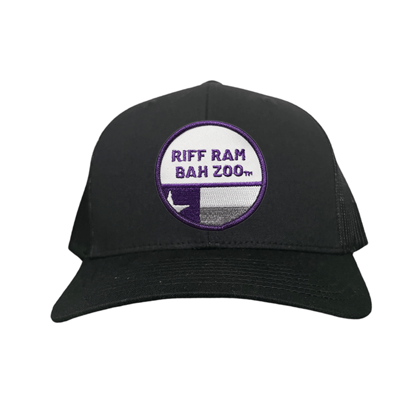 TCU Riff Ram Bah Zoo w/h State Flag / Hats / TCU099 / 249 / MM - Black Curved Bill Mesh Snapback - Club Rehab
