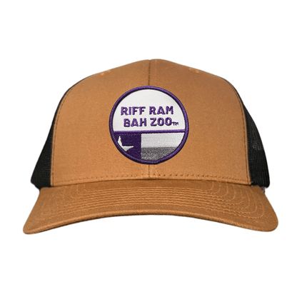 TCU Riff Ram Bah Zoo w/h State Flag / Hats / TCU099 / 249 / MM - Caramel / Black Curved Bill Mesh Snapback - Club Rehab