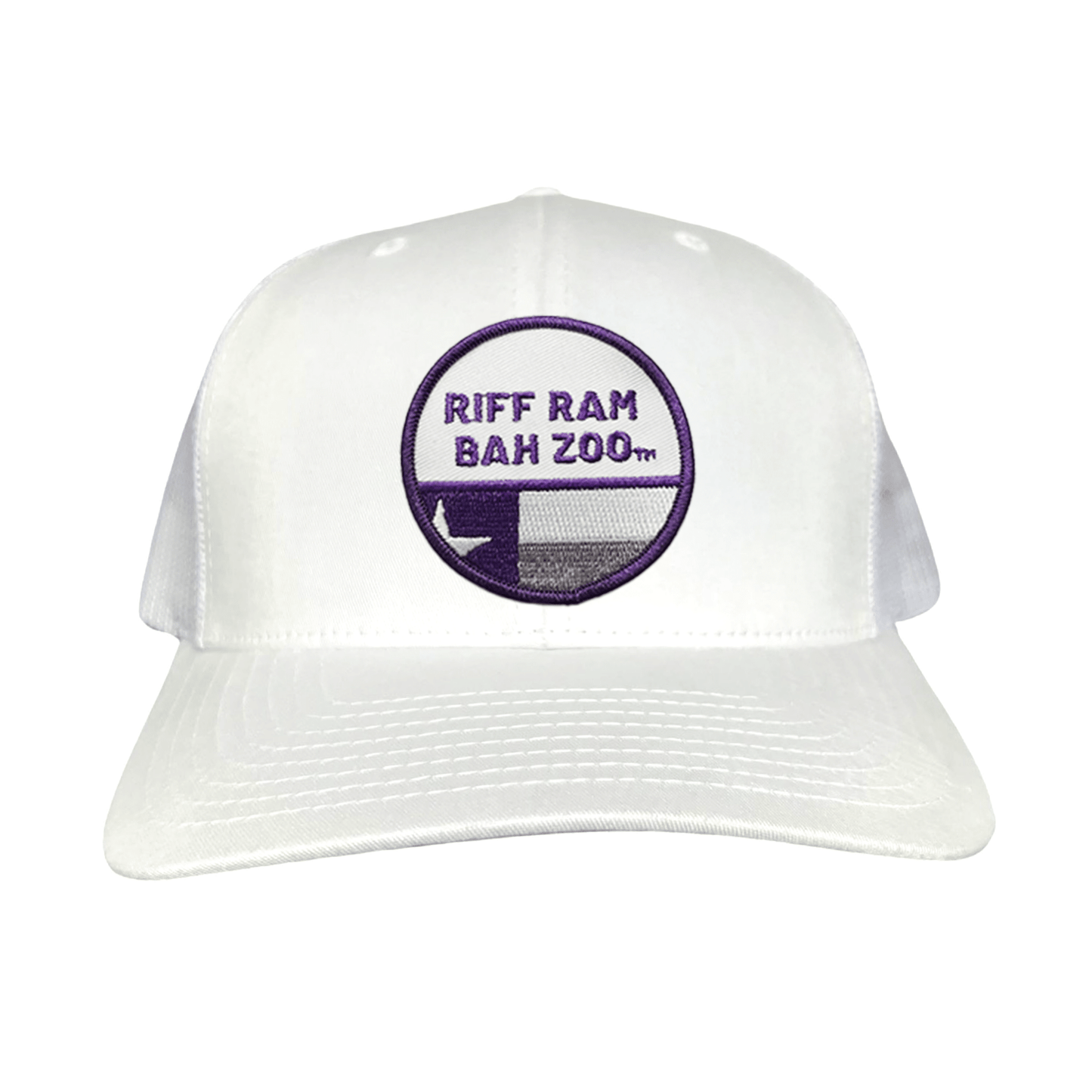 TCU Riff Ram Bah Zoo w/h State Flag / Hats / TCU099 / 249 / MM - White Curved Bill Mesh Snapback - Club Rehab