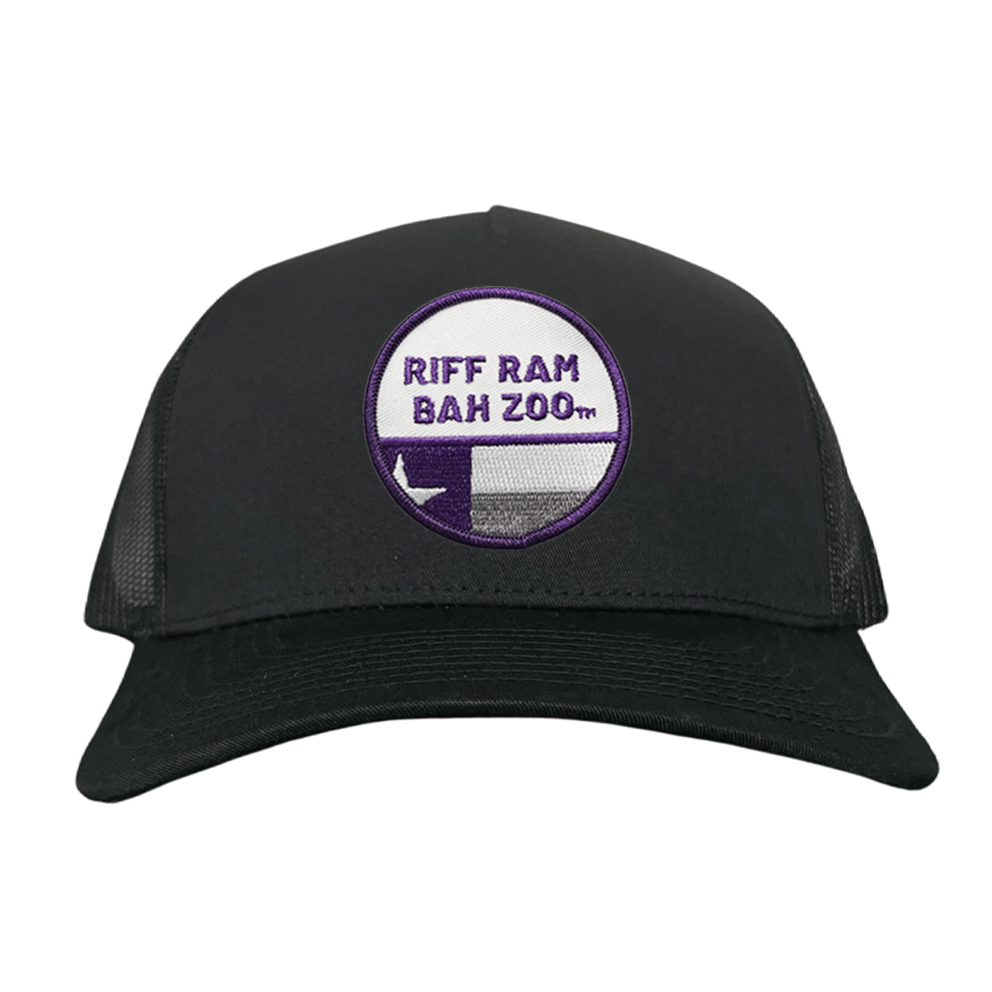 TCU Riff Ram Bah Zoo w/h State Flag / Hats / TCU099 / 249 / MM - Black / White Curved Bill Mesh Snapback - Club Rehab