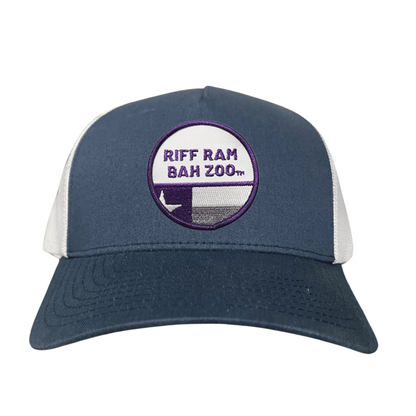 TCU Riff Ram Bah Zoo w/h State Flag / Hats / TCU099 / 249 / MM - Navy / White Curved Bill Mesh Snapback - Club Rehab