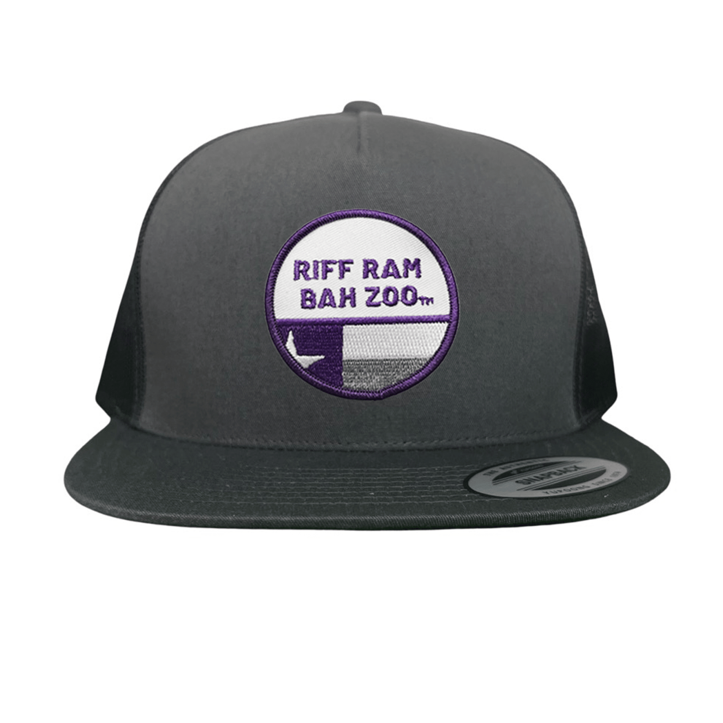 TCU Riff Ram Bah Zoo w/h State Flag / Hats / TCU099 / 249 / MM - Charcoal Flat Bill Mesh Snapback - Club Rehab