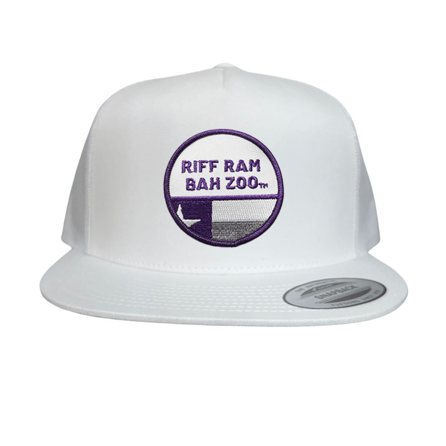 TCU Riff Ram Bah Zoo w/h State Flag / Hats / TCU099 / 249 / MM - White Flat Bill Mesh Snapback - Club Rehab