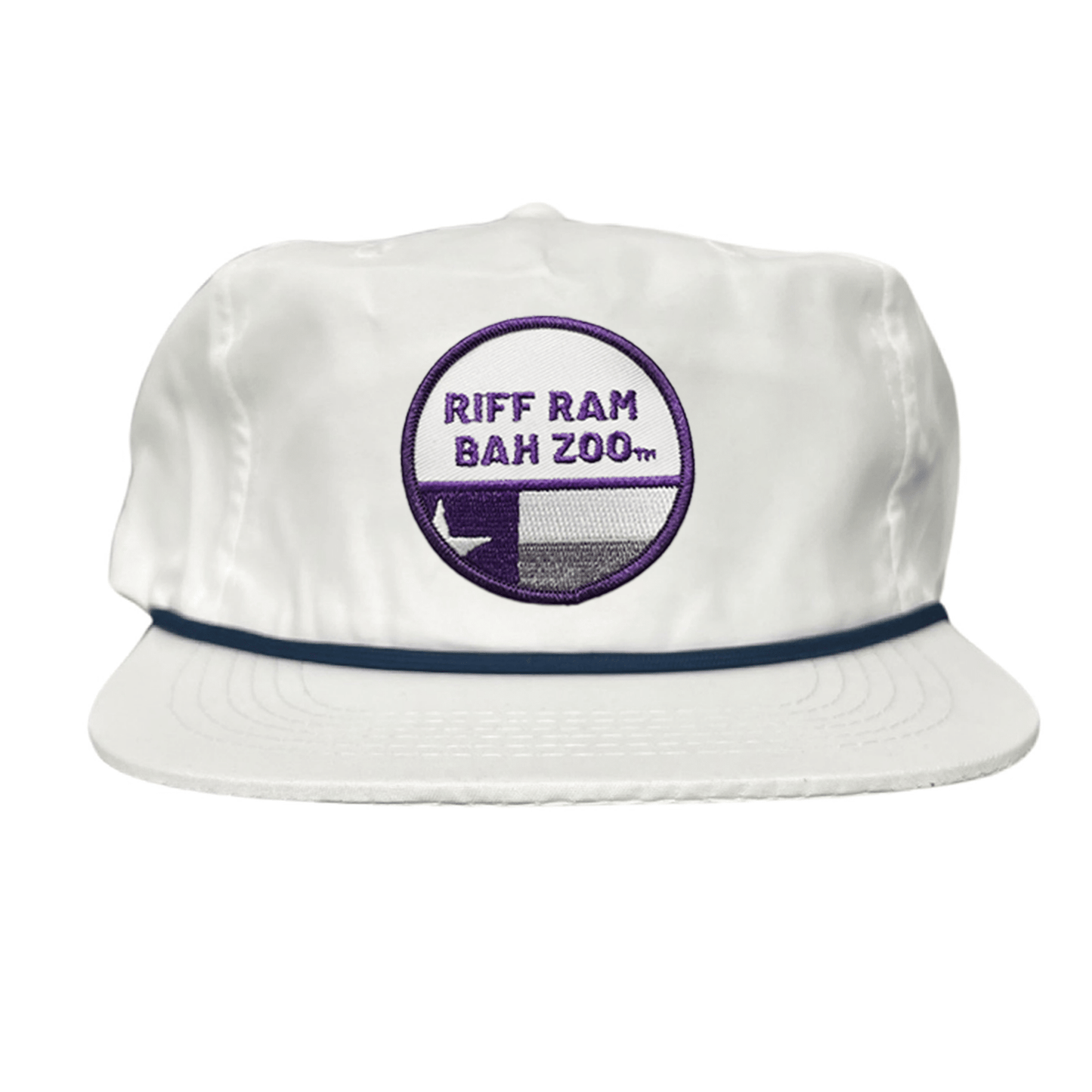 TCU Riff Ram Bah Zoo w/h State Flag / Hats / TCU099 / 249 / MM - Flat Bill White with Purple Rope Mesh Snapback - Club Rehab