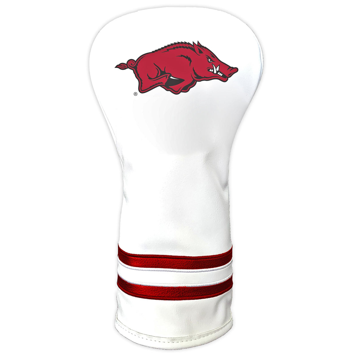 Arkansas Razorbacks vintage driver white printed golf headcover