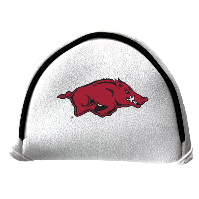 Arkansas Razorbacks Vintage White Printed Mallet Putter Headcover