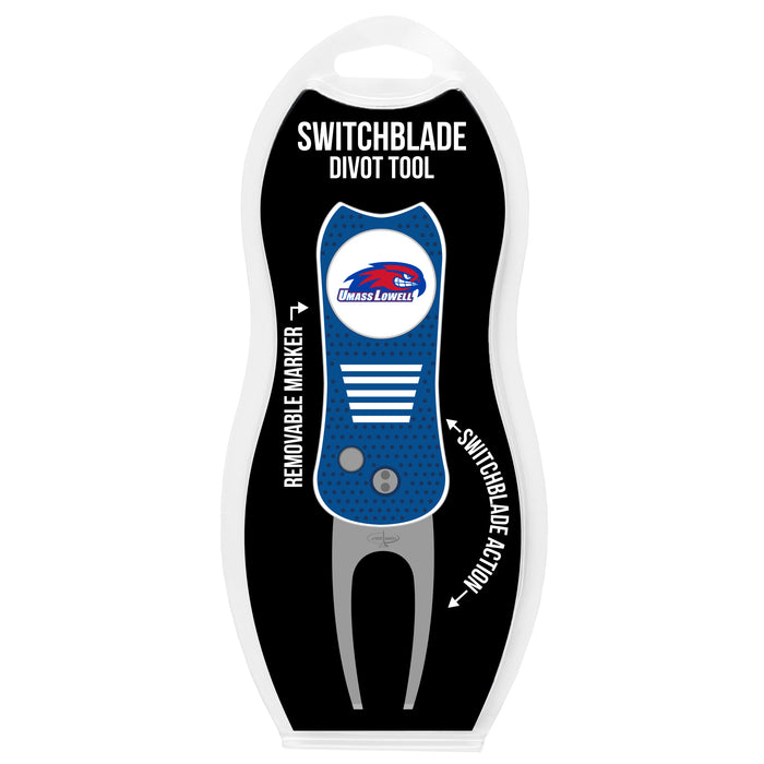 UMass Lowell River Hawks Switchblade Divot Tool in retail clamshell packaging