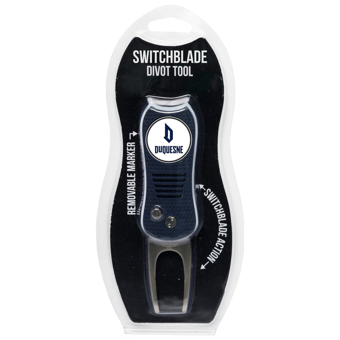Duquesne Dukes Switchblade Divot Tool in retail clamshell packaging