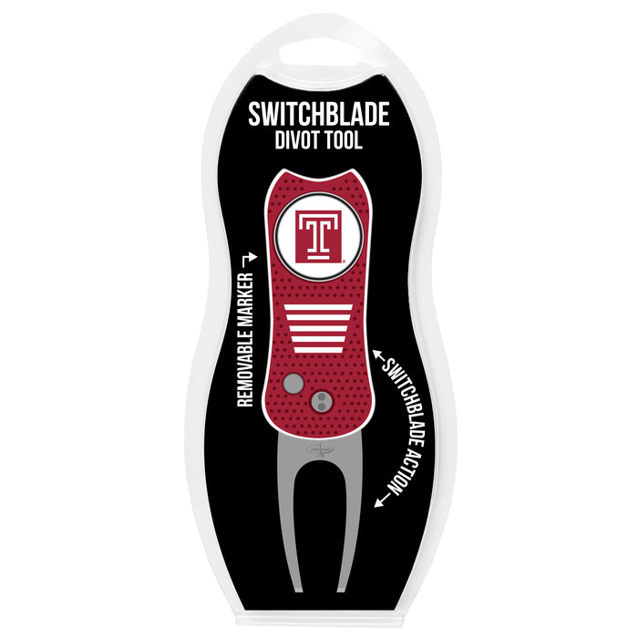 Temple Owls Switchblade Divot Tool in retail clamshell packaging