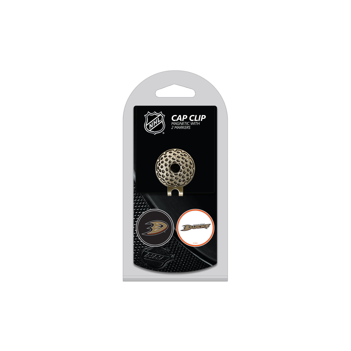 ANAHEIM DUCKS hat clip with two golf ball markers