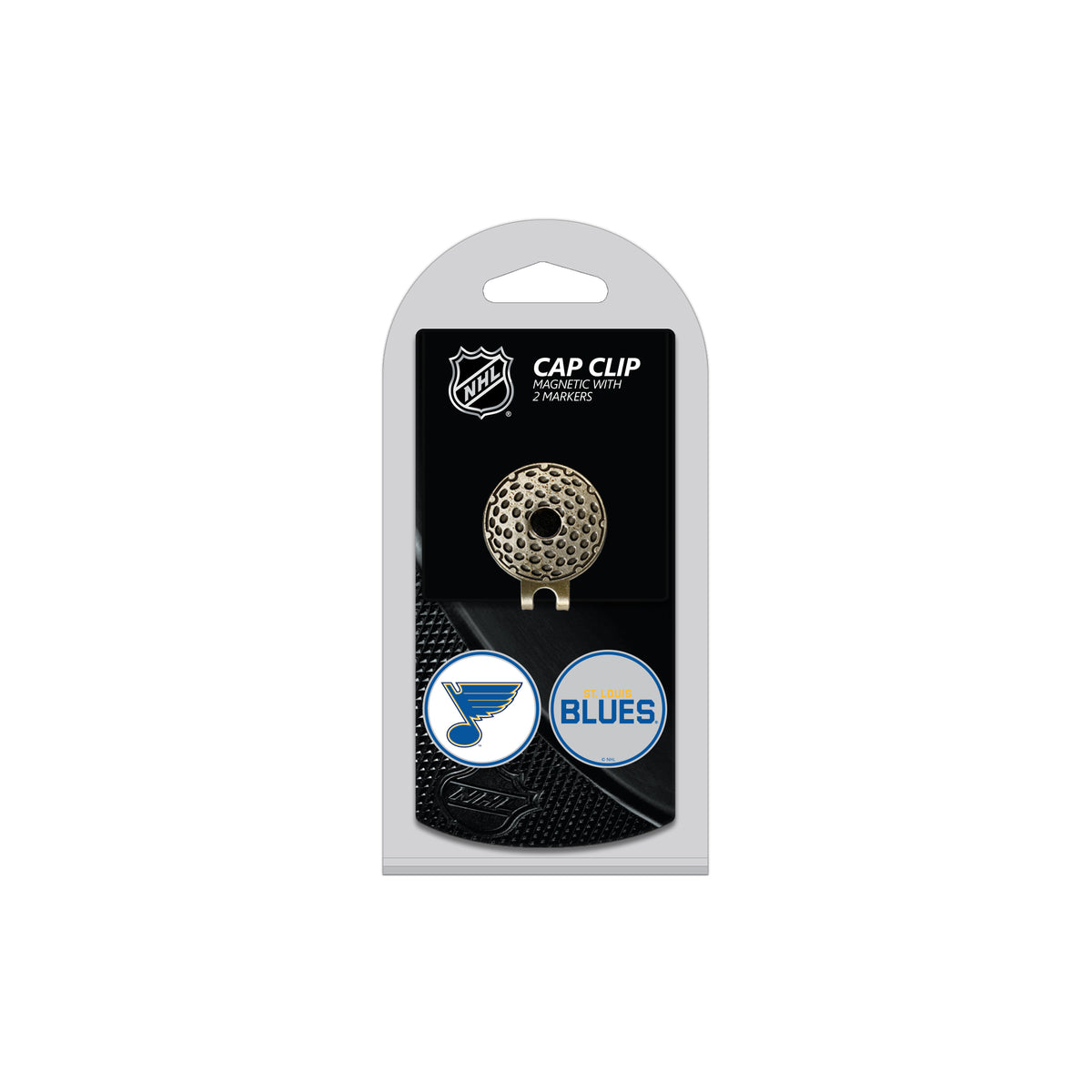 ST LOUIS BLUES hat clip with two golf ball markers