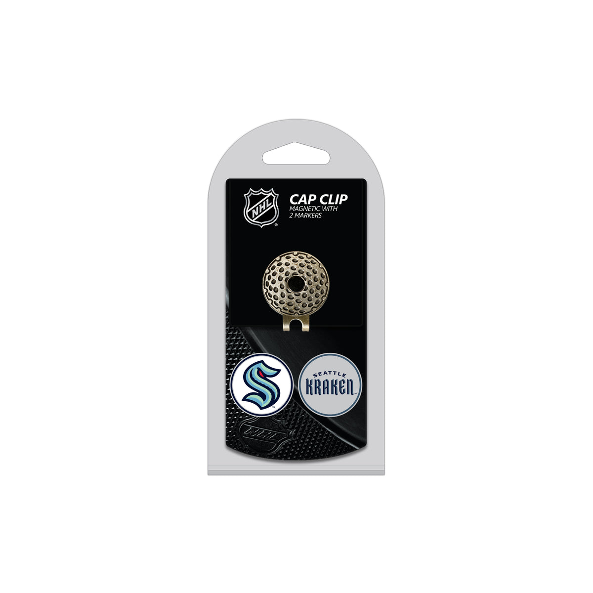 SEATTLE KRAKEN hat clip with two golf ball markers