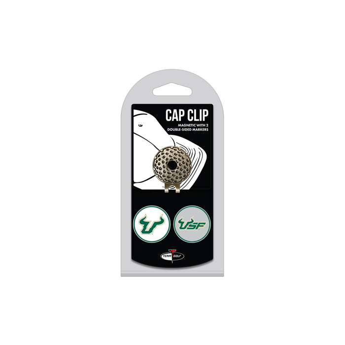 SOUTH FLORIDA hat clip with two golf ball markers