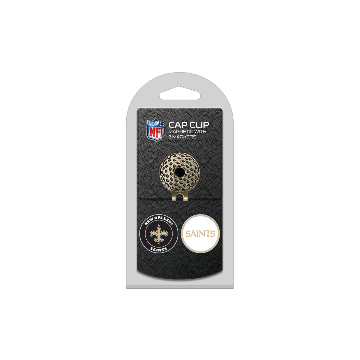 NEW ORLEANS SAINTS hat clip with two golf ball markers