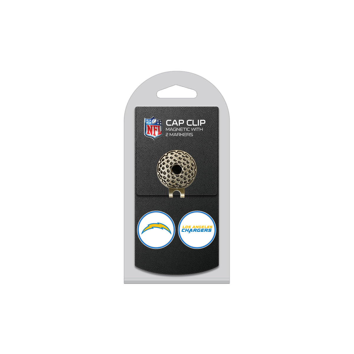LOS ANGELES CHARGERS hat clip with two golf ball markers