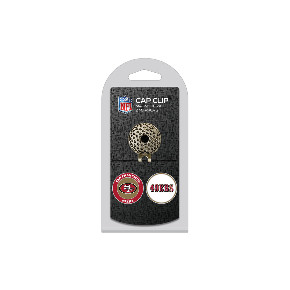 SAN FRANCISCO 49ERS hat clip with two golf ball markers