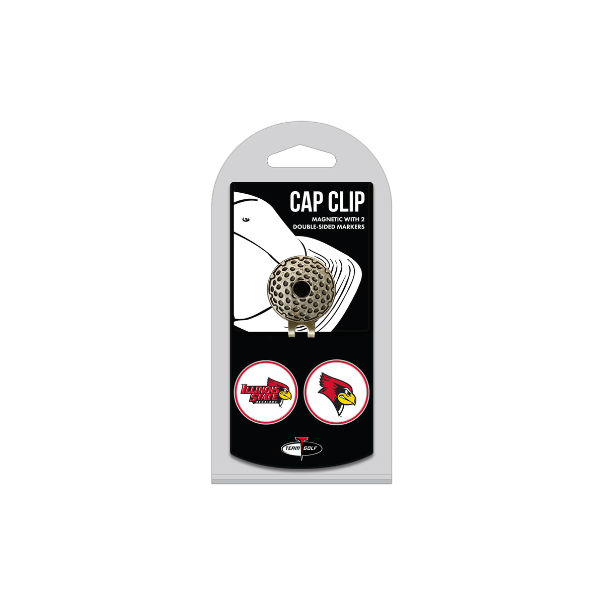 ILLINOIS ST hat clip with two golf ball markers