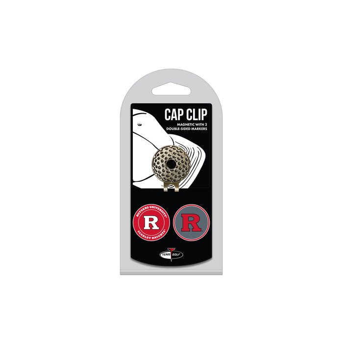 RUTGERS hat clip with two golf ball markers