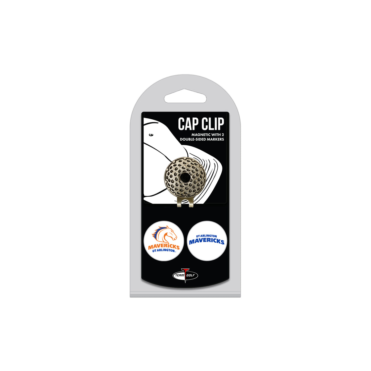 TEXAS  - ARLINGTON hat clip with two golf ball markers