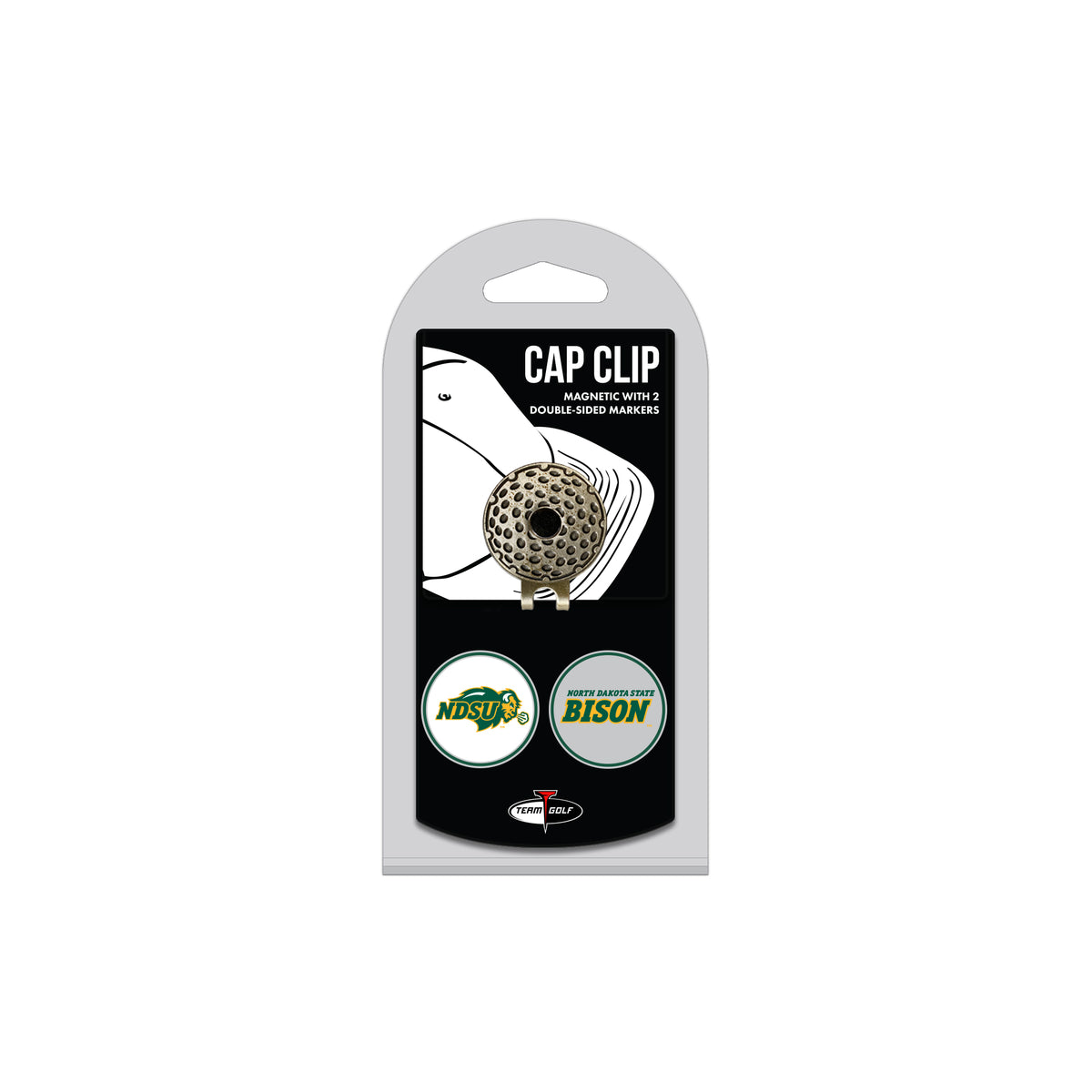 NORTH DAKOTA ST hat clip with two golf ball markers