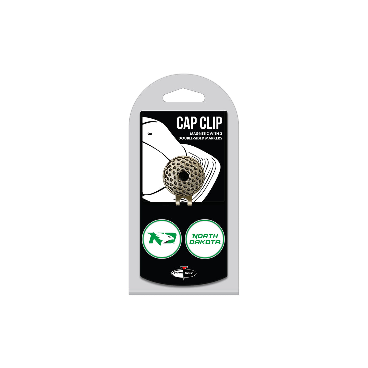 NORTH DAKOTA hat clip with two golf ball markers