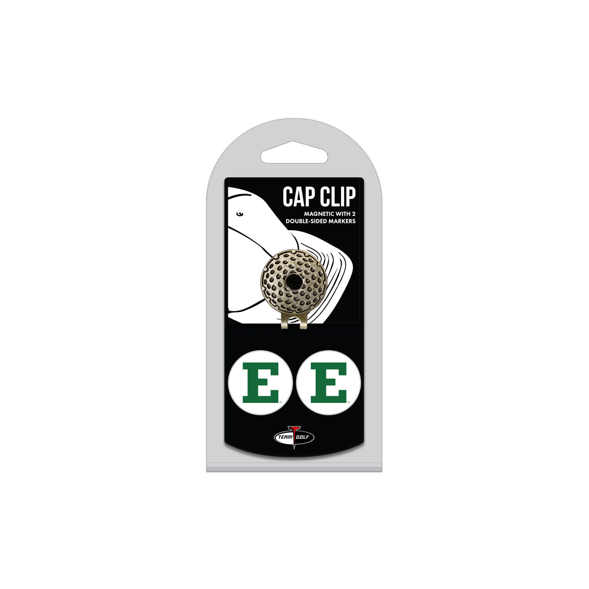 EASTERN MICHIGAN hat clip with two golf ball markers
