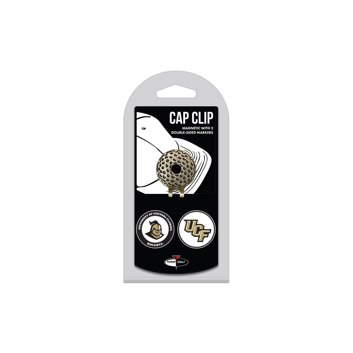 CENTRAL FLORIDA hat clip with two golf ball markers