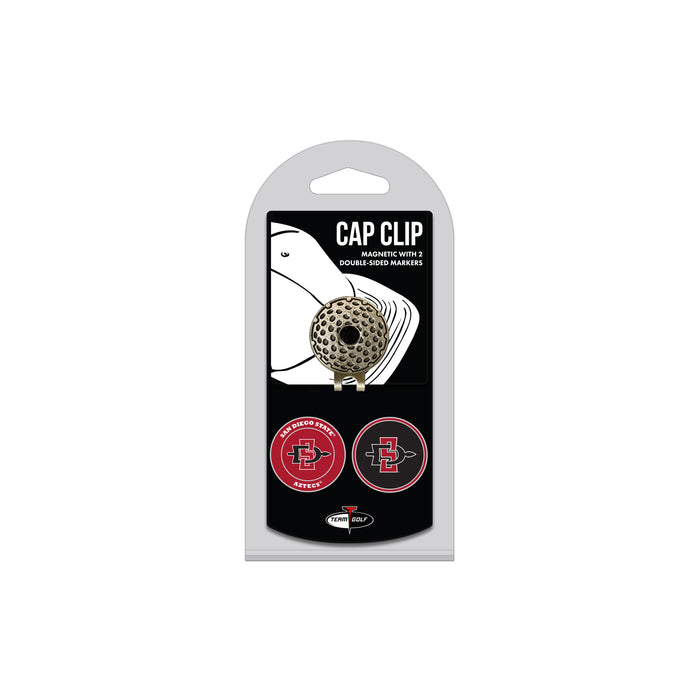 SAN DIEGO ST hat clip with two golf ball markers