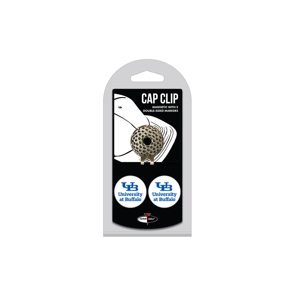 BUFFALO (U AT) hat clip with two golf ball markers