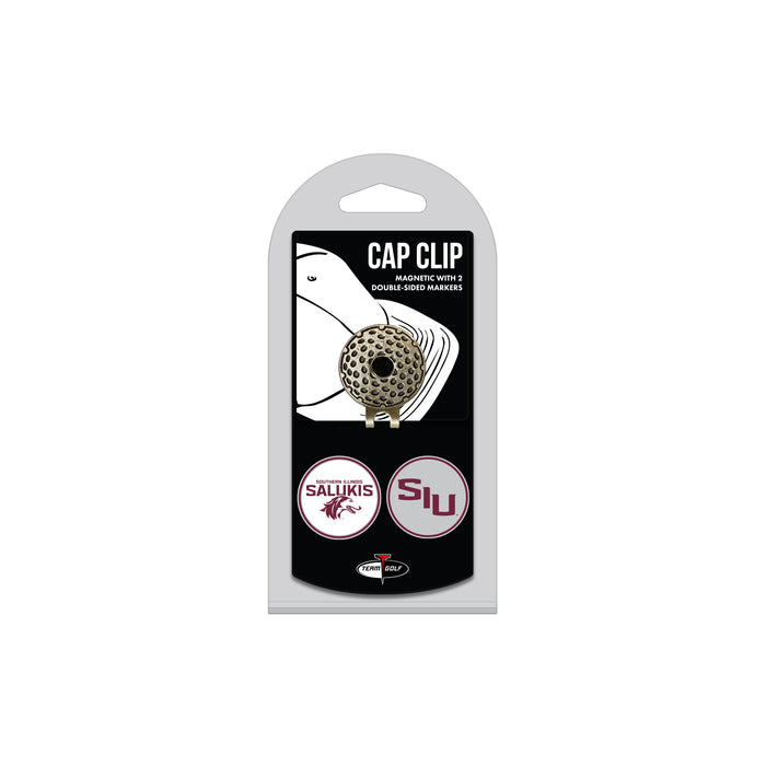 SOUTHERN ILLINOIS hat clip with two golf ball markers