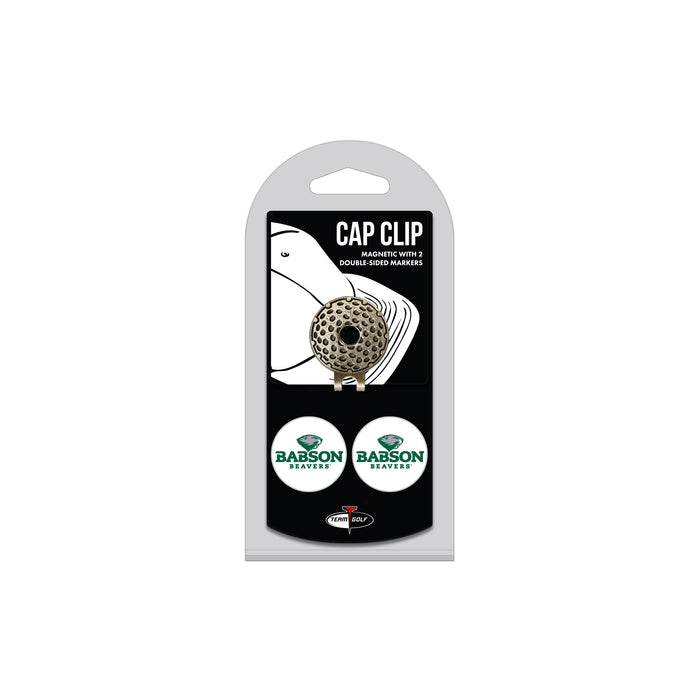 BABSON COL hat clip with two golf ball markers