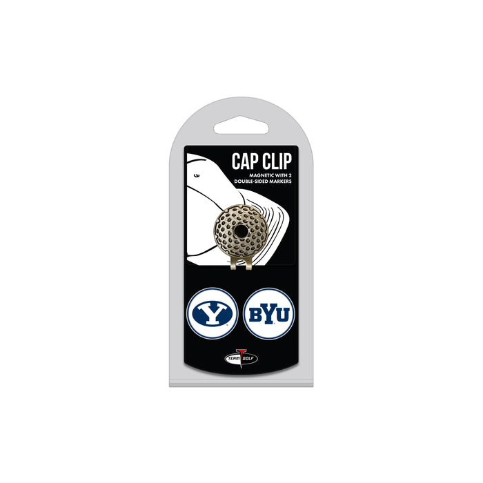BRIGHAM YOUNG hat clip with two golf ball markers