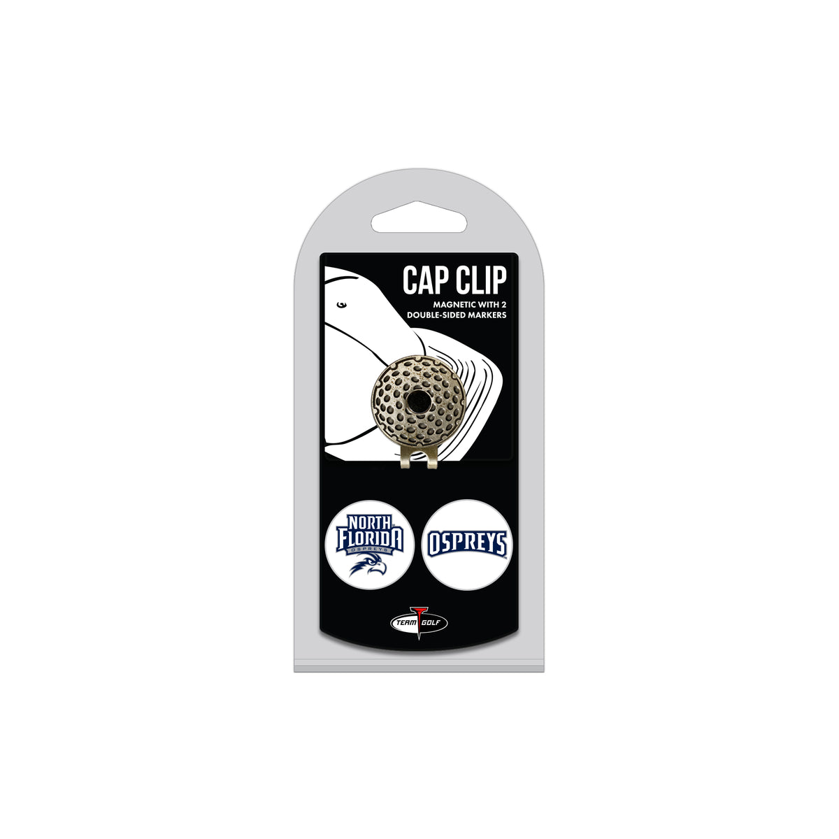 BOISE ST hat clip with two golf ball markers