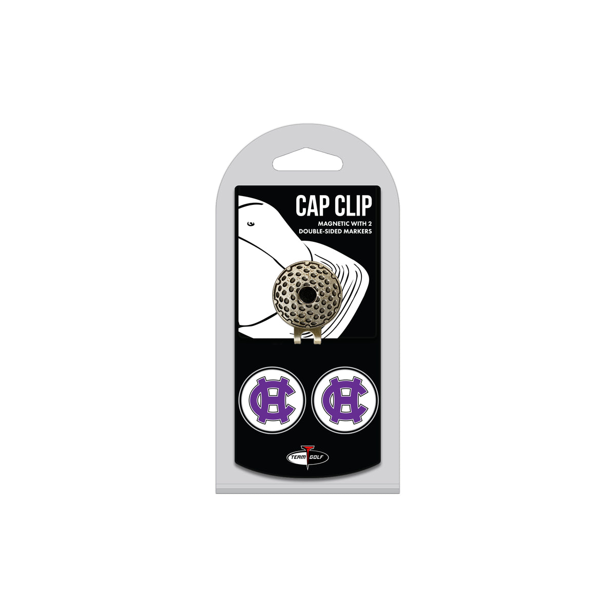 HOLY CROSS (COL OF THE) hat clip with two golf ball markers