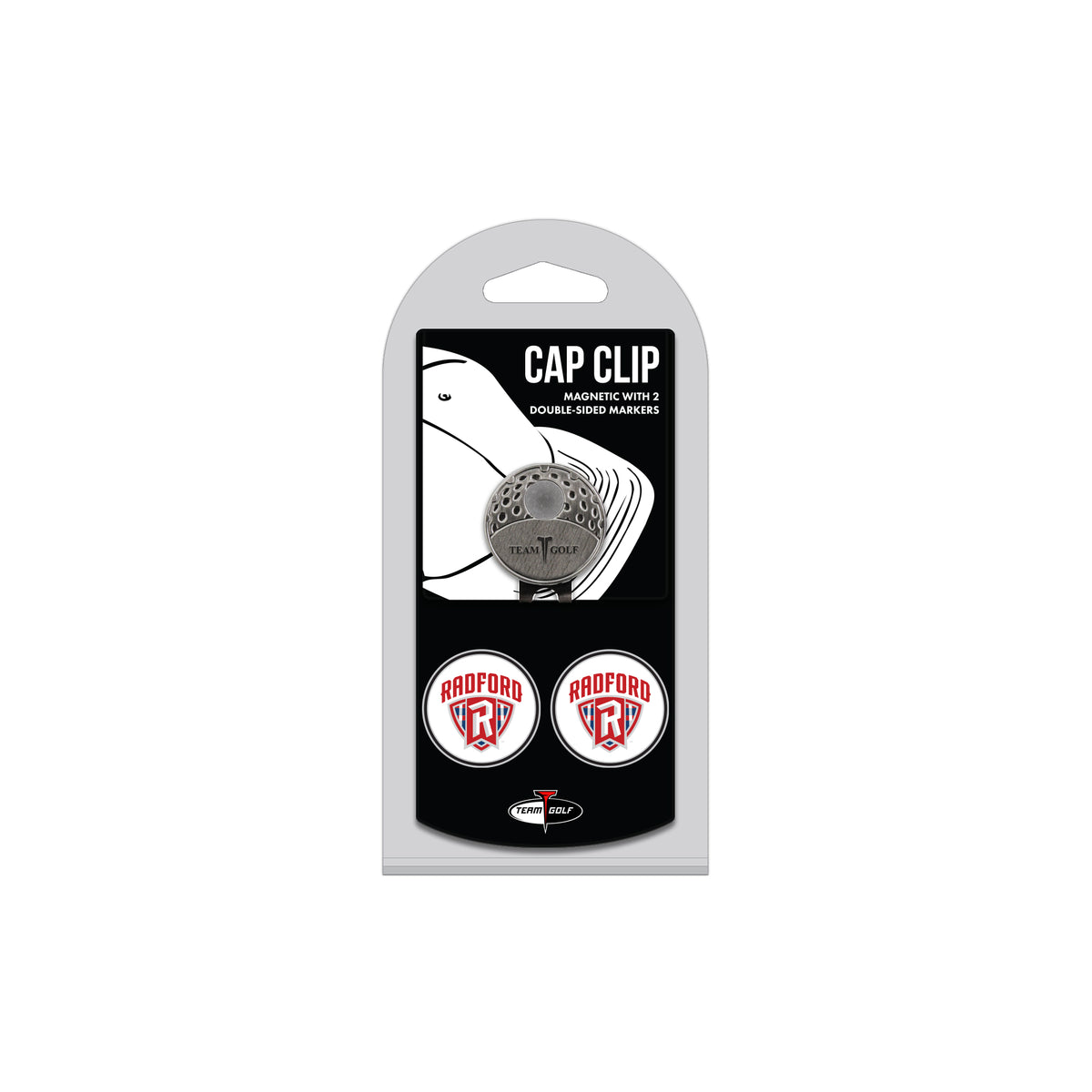 RADFORD hat clip with two golf ball markers
