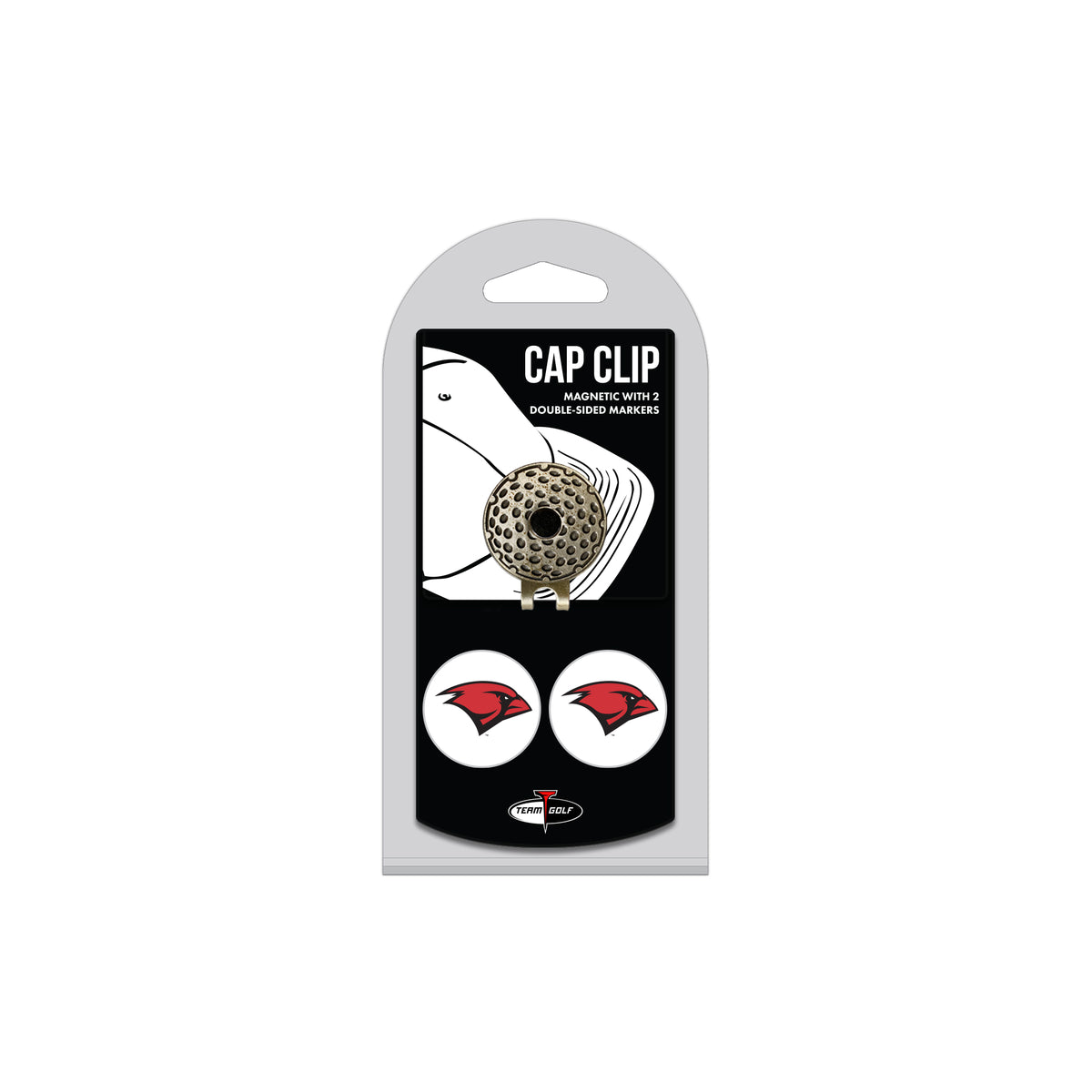INCARNATE WORD hat clip with two golf ball markers